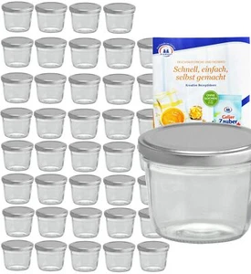 40 Sturzgläser 230ml silber Deckel Marmeladenglas Einmachgläser Einweckglas - Bild 1 von 6