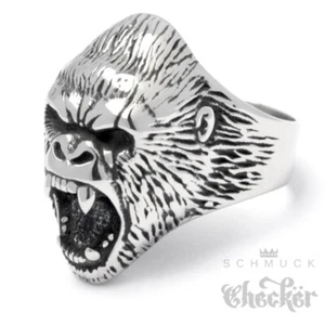 King Kong Ring 316L Edelstahl Gorilla Monster Affe hochwertiger Herrenring Biker
