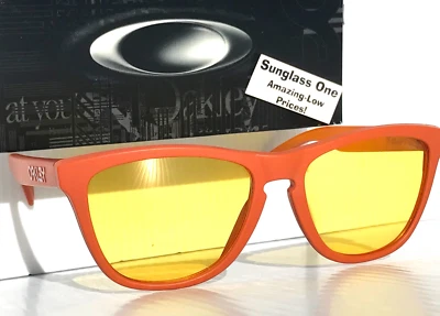 NUEVO Gafas de sol Oakley Frogskins marco de jengibre mate Galaxy HD lente amarilla 9013-M1 Foto 1 de 4