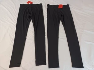 Confezione 2 Leggings Felina Vellutati Super Morbidi Leggeri Tg M Nero Yoga Danza - Foto 1 di 9
