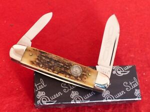 Queen USA made mint in box 1981 NKCA stag equal end knife