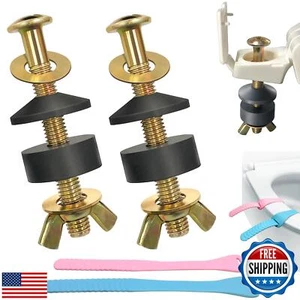 Toilet Seat Screws Replacement Kit, Toilet Seat Bolts Replacement Kit, Metal - Picture 1 of 5