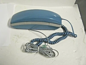 Blue Phone Unisonic Wall Desk Push Button Telephone Model No. 6462 Blue Cord - Picture 1 of 2