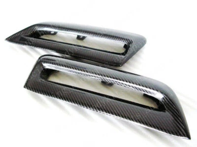 For Mitsubishi Evolution EVO 10 X Hood Scoop Vent Air Ducts Carbon Fiber 2pcs - Image 1 of 3