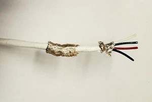  Cable,  Mil-Spec (PTFE) 16 AWG 4 Cond, Double Shielded SPC  Stranded 5 ft - Picture 1 of 2