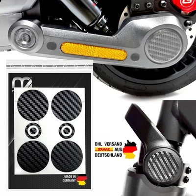 M2MEDIEN Kreise Aufkleber Carbon Optik geeignet für Segway Ninebot MAX G3 D E-Scooter G3D