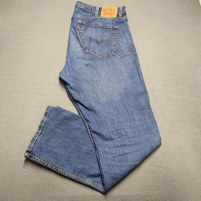 Jeans Levis 559 Para Hombre 40x34 Azul Denim Relajado Pierna Recta Cremallera Mosca Cinco Bolsillos Foto 1 de 4