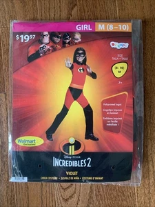 Disney Incredibles Violet Kids Costume Girls Size Med 8-10 NEW - Picture 1 of 3
