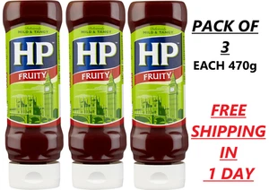 HP Fruity Brown Sauce 3 x 470g - Picture 1 of 3