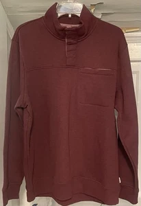 Magellan Men’s Burgundy L/S ¼ snap Fleece Pullover Large L - Picture 1 of 7