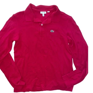 Jungen ROTES LACOSTE POLO Langarm Gr. 14 - Bild 1 von 4