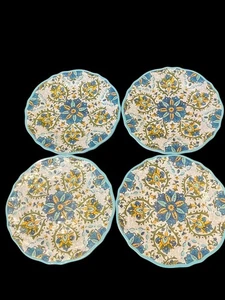 Juego de 4 platos de postre aperitivo de melamina azul de 6,5 pulgadas Le Cadeaux Allegra EXC - Imagen 1 de 11
