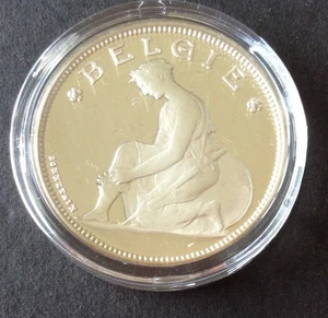 Belgium - Official Royal Mint Re-Strike - Rare 2 Francs 1923 VL Silver (2) - Picture 1 of 2