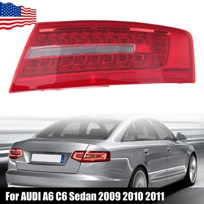 Luz trasera exterior LED lateral derecha para AUDI A6 C6 sedán 2009-2011 pasajero EE. UU. Foto 1 de 4