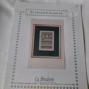 La Broderie Cross Stitch Pattern Stargazer Sampler Linda Reeves - Picture 1 of 6