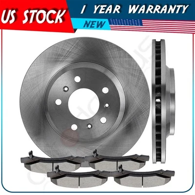 Rotores de freno delanteros ventilados y pastillas de cerámica para Chevrolet Impala 2006-2011 3,5 L Foto 1 de 4