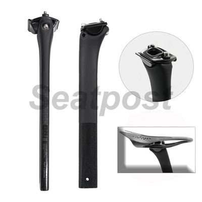 Tija de sillín de bicicleta de carbono longitud 300 mm bicicleta de carretera pintura 0 mm altura ligera Foto 1 de 4