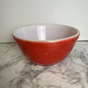 Vintage PYREX 402 Primary Color Red 1.5 Quart 7 " Mixing Nesting Bowl 1940’s - Picture 1 of 8