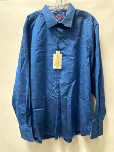 Robert Graham Mens Cullen Navy Classic Fit Egyptian Cotton Shirt 3XL NWT - Picture 1 of 9