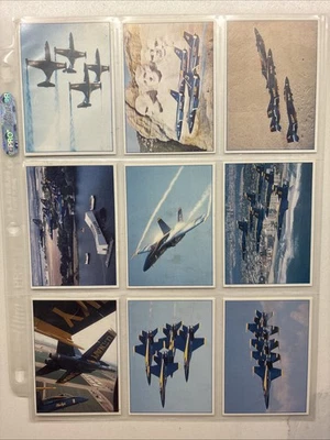 Blue Angels/ Thunderbirds Top Pilot Complete Vintage Card Sets . Mint Condition - Image 1 of 4