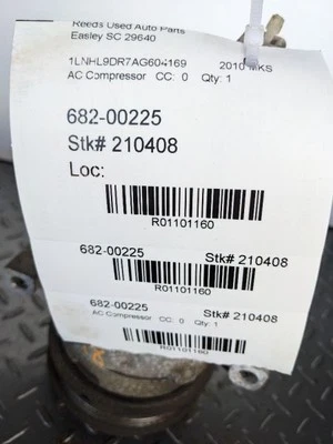 Compresor de aire acondicionado compatible con 08-12 TAURUS 1101160 Foto 1 de 4