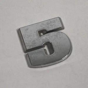 2002-2009 Toyota 4Runner Emblem Logo Badge Number '5' Rear Tailgate Trunk Chrome - Picture 1 of 9