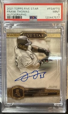 2021 Topps Five Star Frank Thomas #FSA-FTG Autographs Chicago PSA 9 Mint - Image 1 of 2