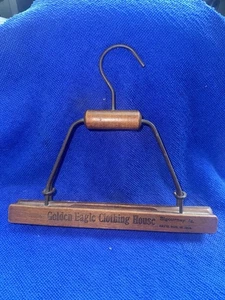Antique Advertising Trouser Pants Clothes Hanger Golden Eagle Clothing House B11 - Picture 1 of 10