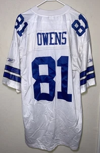 Camiseta Dallas Cowboys NFL Fútbol Terrell Owens Reebok Blanca Hombres 2XL +2 Longitud - Imagen 1 de 21