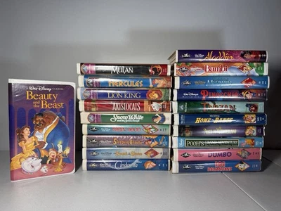 Vintage Disney VHS Movie LOT of 20, clamshell cases - Image 1 of 4