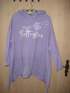 Big Shirt Gr.3 (54/56) flieder Lagenlook m. Kapuze Made in Italy TOP ZUSTAND !!! - Bild 1 von 4