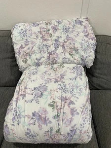 Pottery Barn Teen LoveShackFancy Lavendel Blumen Doppeldecke und 2 Standardbezüge - Bild 1 von 7