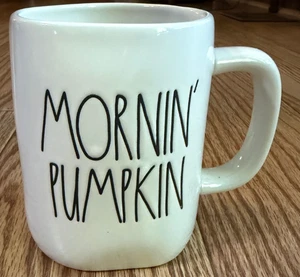 RAE DUNN "MORNIN' PUMPKIN CERAMIC COFFEE MUG ARTISAN BY MEGANTA - Picture 1 of 5