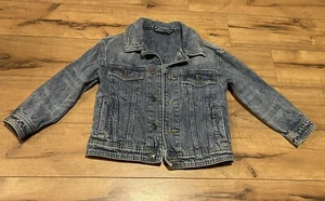 Cat & Jack Girls "Love Always" Denim Jacket Cotton Blue Size XSmall (4/5) - Picture 1 of 6