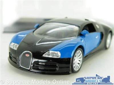 BUGATTI VEYRON MODEL CAR BLUE & BLACK SPORTS 1:43 SCALE IXO + CASE K8 - Image 1 of 4