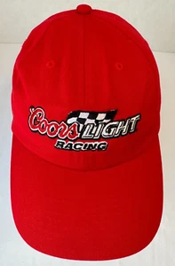Coors Light Racing Checkered Flag Design Strapback Adjustable Hat OSFM - Picture 1 of 12