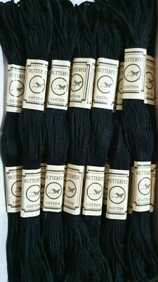 Black & White Stranded Cotton Cross Stitch Thread Skein 8m 100% cotton Threads - Image 1 of 4