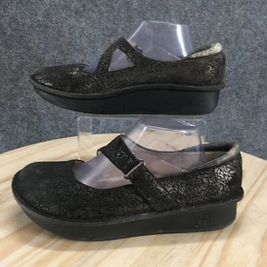 Alegria by PG Lite Shoes Womens 41 Dayna Mary Jane Black Leather Floral DAY-553 - Picture 1 of 18