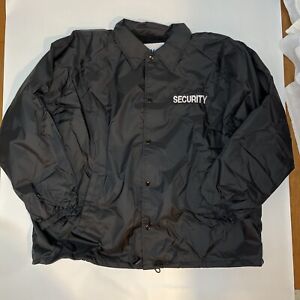 Galls Security Uniform Full Zip Coat Jacket 2XL Waterproof Resistant Black New