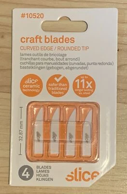 BRAND NEW PACK OF 4 SLICE CERAMIC CRAFT ROUNDED SAFETY TIP 10540 - Image 1 of 2