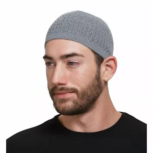 Stretchy Zigzag Knit Cotton Kufi Beanie Hat - Picture 1 of 17