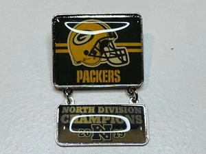 Green Bay Packers Lapel Hat Pin Badge 2019 North Division Champions Divisional - Picture 1 of 2