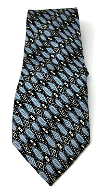 Corbata de seda para hombre Metropolitan Museum of Art gris negro diseño geométrico Foto 1 de 4