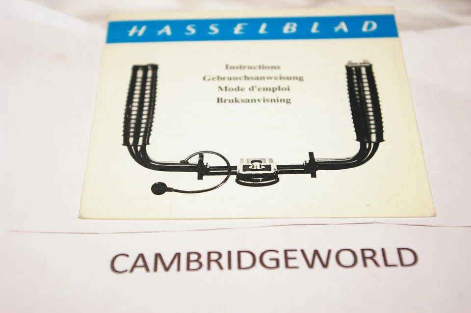 HASSELBLAD  DOUBLE HANDGRIP for 500EL  INSTRUCTION MANUAL GUIDE BOOK ORIGINAL - Image 1 of 1