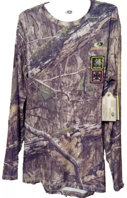 mossy oak mens m performance long sleeve scent control stretch UPF 30 shirt - Image 1 of 4