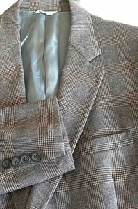 Blazer CARTIER COLLECTION BOTANY 500 40L Glen Check Azul Lana a Cuadros Sin Estructura - Imagen 1 de 24
