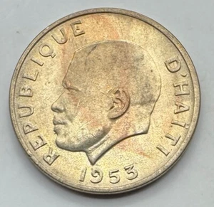 1953 Haiti 5 Centimes - Haitian Five Centimes Coin - Free Shipping - Picture 1 of 4