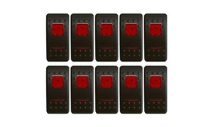 ROCKER SWITCH PLATE/ SWITCH COVER WITH DOUBLE RED ACTUATOR 10 PSC - Picture 1 of 3