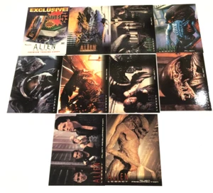 1998 INKWORKS ALIEN LEGACY TRADING CARD COMPLETE 9-CARD DVD PREVIEW SET (9+1) - Picture 1 of 3