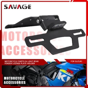 For SUZUKI GSXR 600 750 2011-2024 E4 Light Rear Fender License Plate Holder - Picture 1 of 12